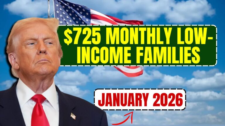 $725 Monthly Checks for Low-Income Families – Payments Arriving on January 2026