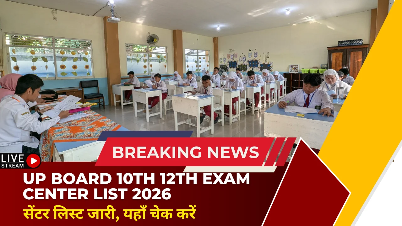 UP Board 10th 12th Exam Center List 2026