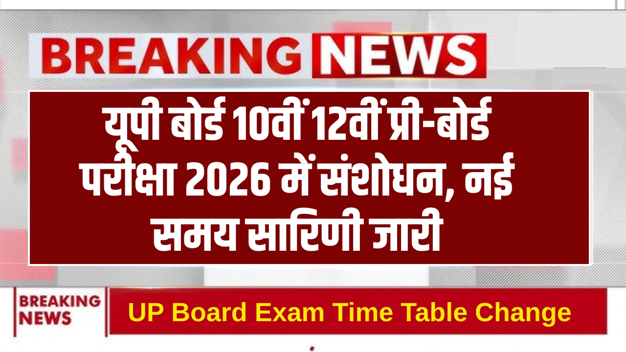 UP Board Exam Time Table Change